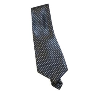 Classico Blue & Tan Geometric Cross Pattern Satin Tie
